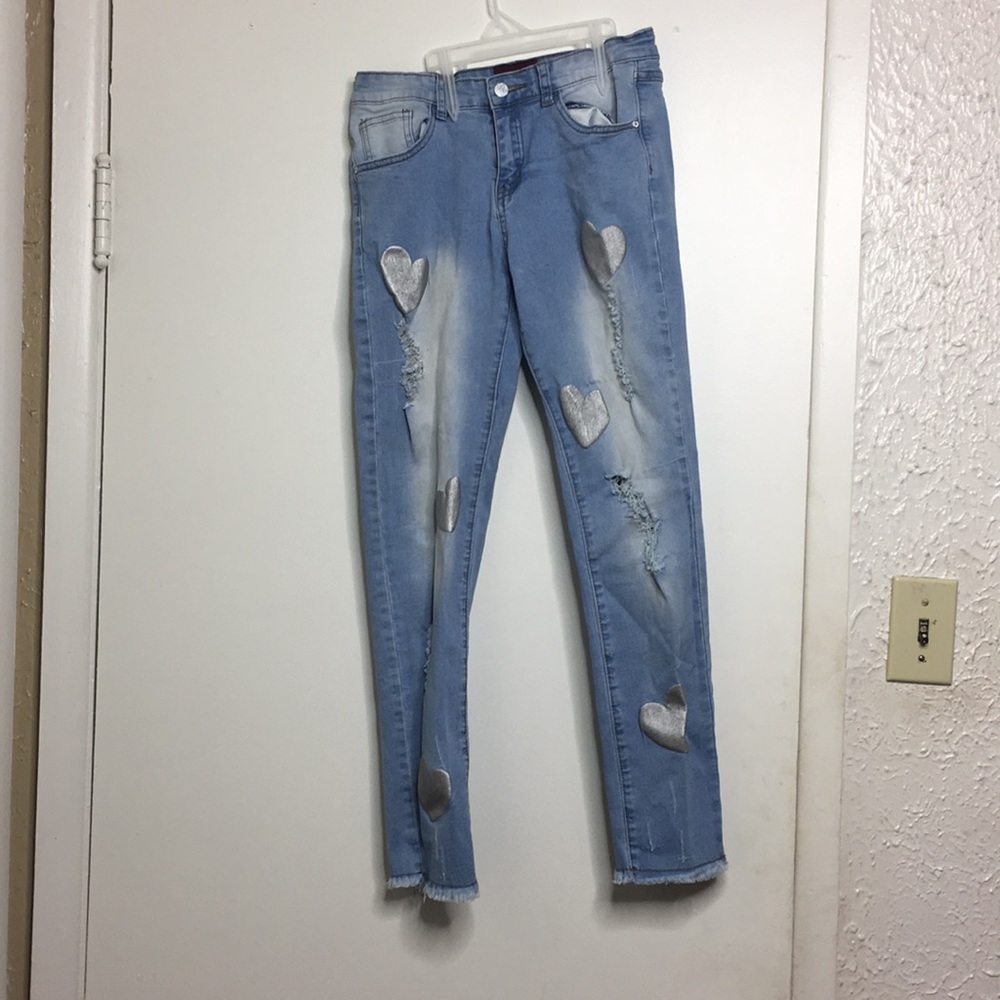 Epic Bleu Kids Skinny Ripped Jeans